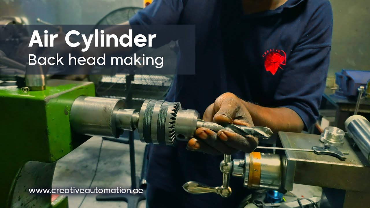 Air cylinder back head making | Pneumatic cylinder head making | air cylinder making | creativeuae