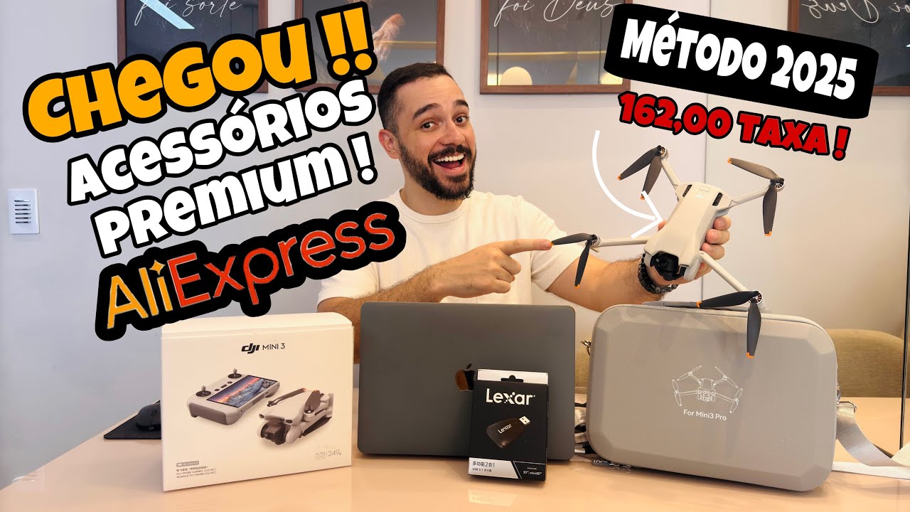 TURBINEI MEU DRONE DJI MINI 3 QUE COMPREI NO ALIEXPRESS COM 162,00 REAIS DE TAXA ACESSÓRIOS LEGAIS