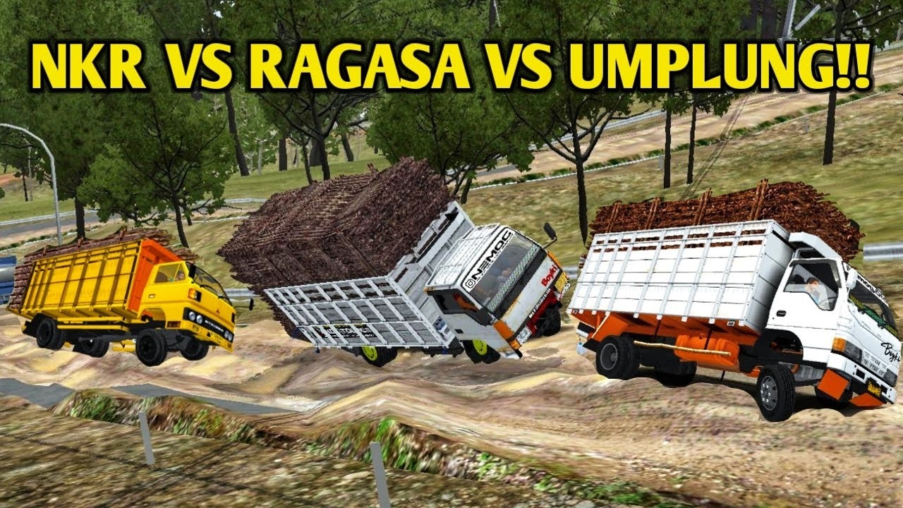 CHALLENGE ADU TRUK NKR VS RAGASA VS UMPLUNG MUATAN TEBU DIJALANAN RUSAK PARAH‼️👆😯