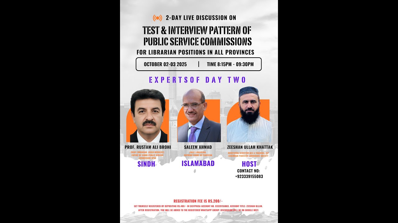 Public Service Comissions Librarians Test Preparation Live Session Day 2