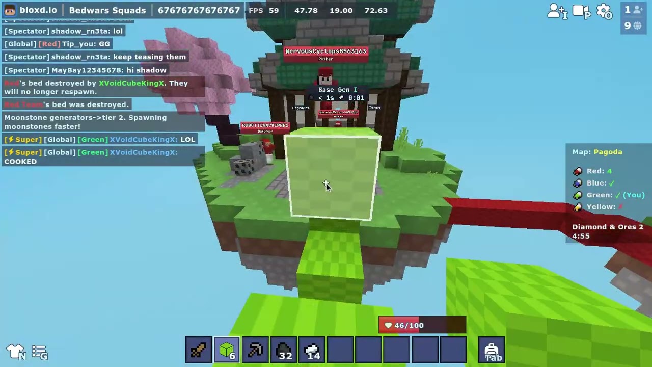 Leading my team to VICTORY in Bedwars! 🤯