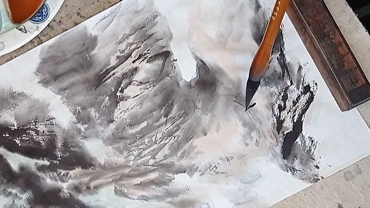 五分钟认识墨破色和色破墨的技巧，可以画出炫彩夺目的彩墨大写意