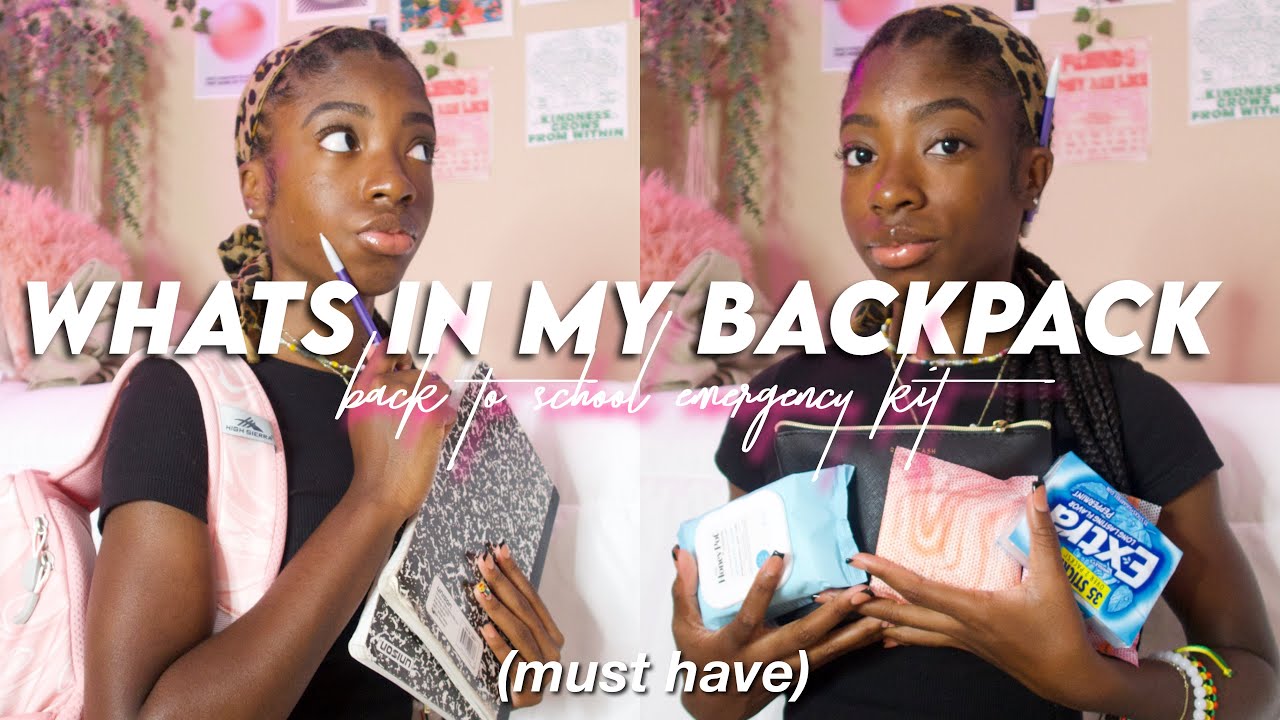 WHATS IN MY BOOKBAG THE FIRST DAY OF SCHOOL + THE BEST SCHOOL EMERGENCY KIT 2022 *THE BEST GUIDE*
