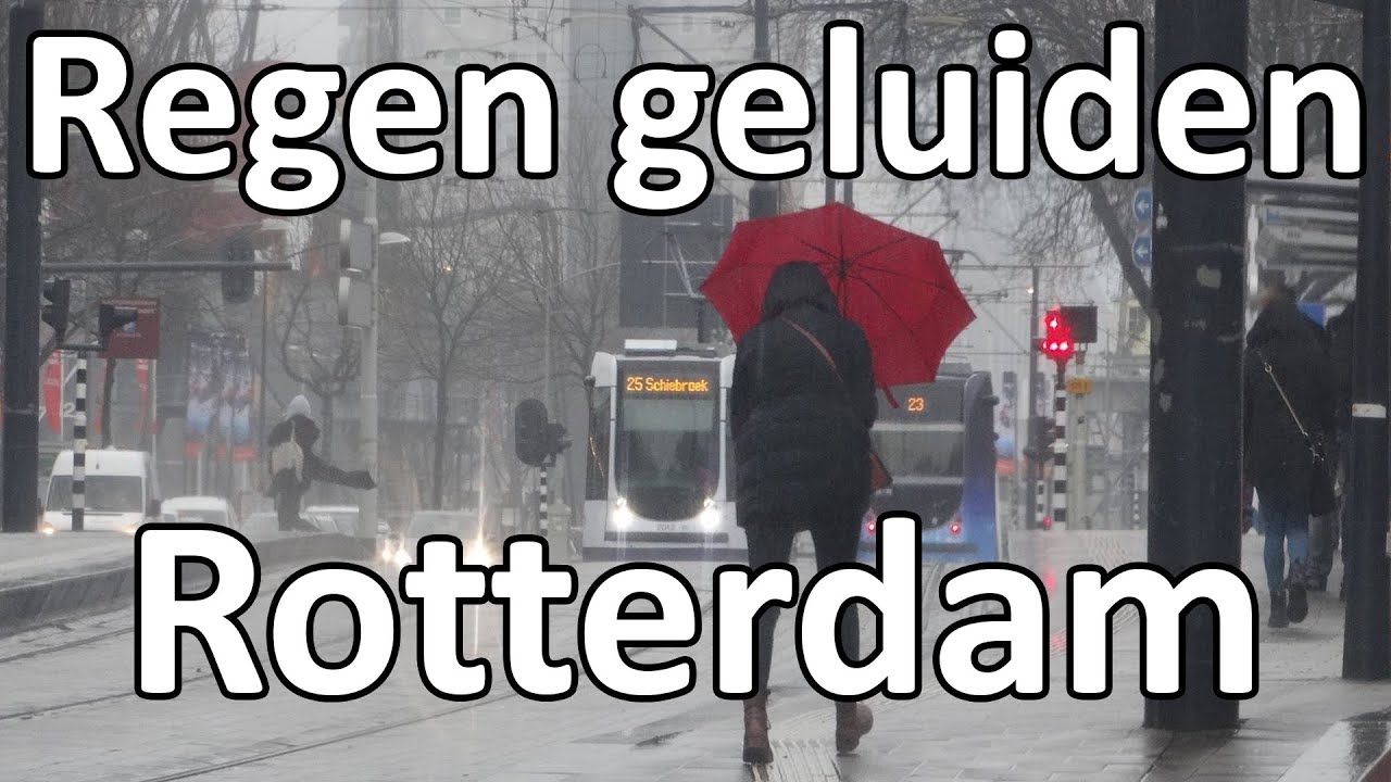Regen geluiden | Regen in Rotterdam | ASMR Regen in Rotterdam [Zwart scherm]