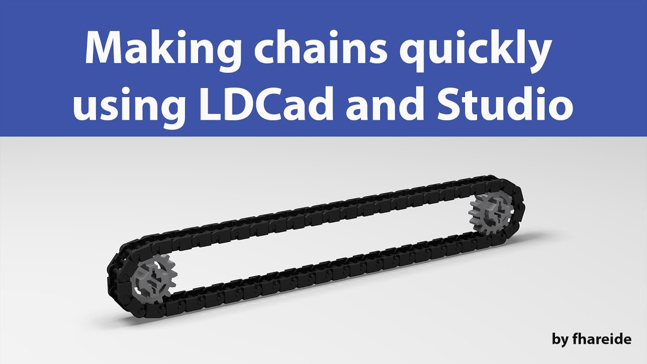 Using LDCad to make belts, chains or threads for a Studio build