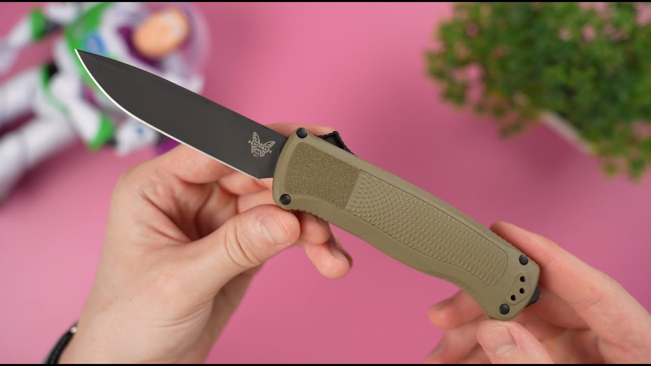Нож Benchmade Shootout OTF cталь Cru-Wear рукоять Green Grivory (5371BK-01)