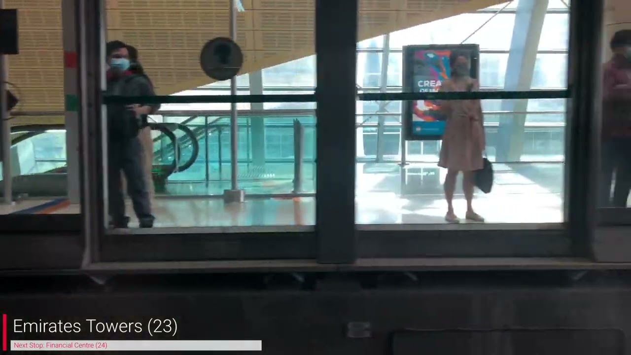 Dubai Metro | Alstom Train 72 | Burjuman to Dubai Mall (RED LINE) (Alstom on Red Line)