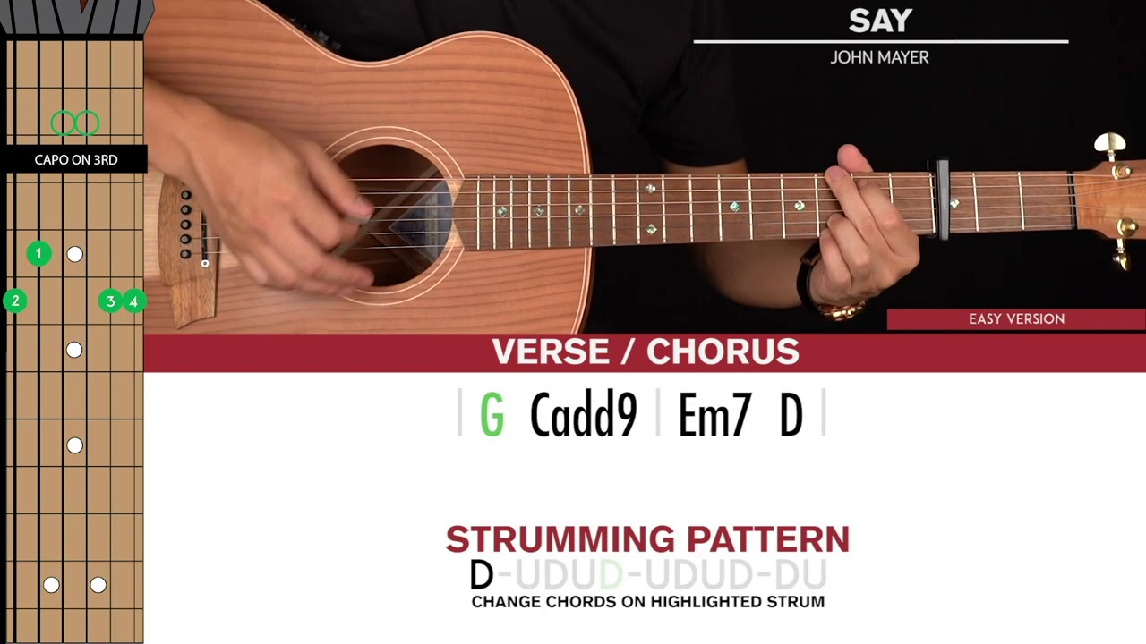 Say Guitar Cover John Mayer 🎸|Tabs + Chords|
