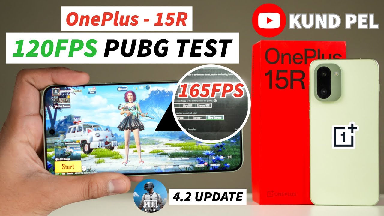 OnePlus 15R - 165 FPS PUBG Test || Battery & Heating Test || FPS meter SD 8 GEN 5 😱 #oneplus 