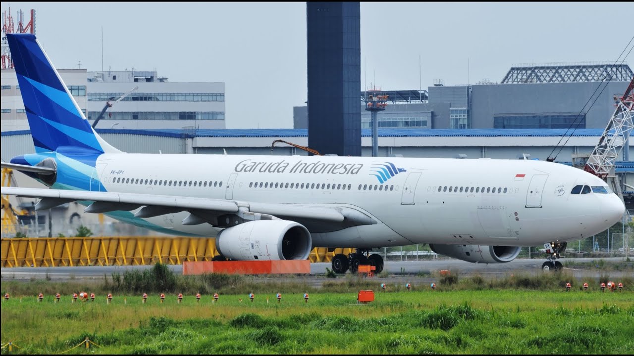 Garuda Indonesia Airbus A330-300 PK-GPY Landing and Takeoff | Narita Airport | NRT/RJAA