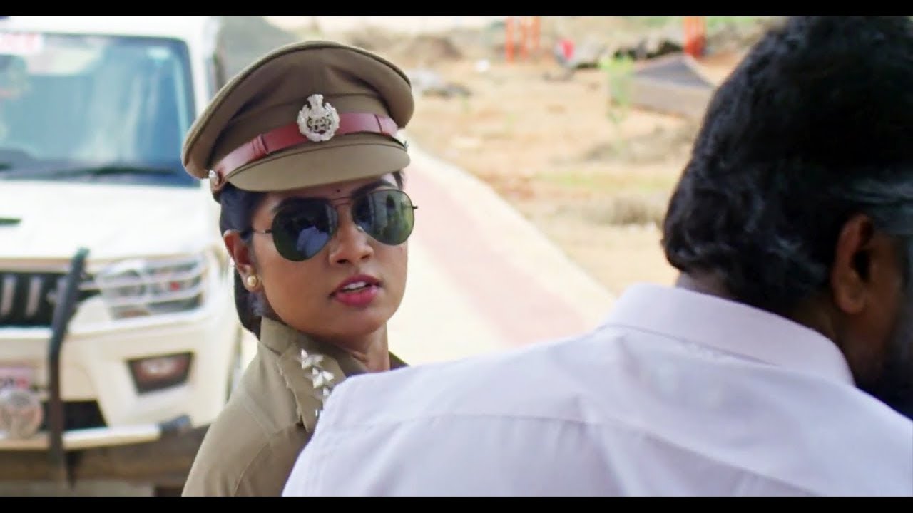 hot and beautiful south indian lady cop constantly slaps CM's face full HD