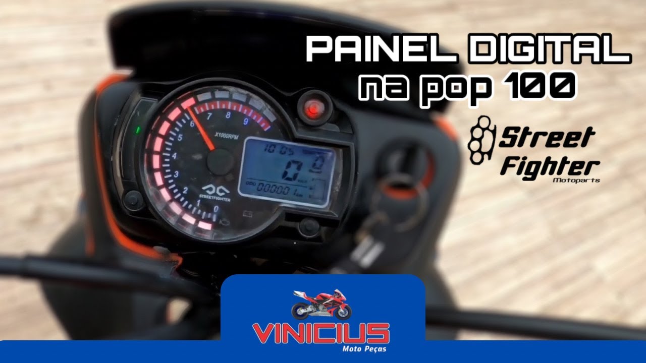 Instalando Painel Street Fighter (SF2) em Pop 100 - VINÍCIUS MOTO PEÇAS