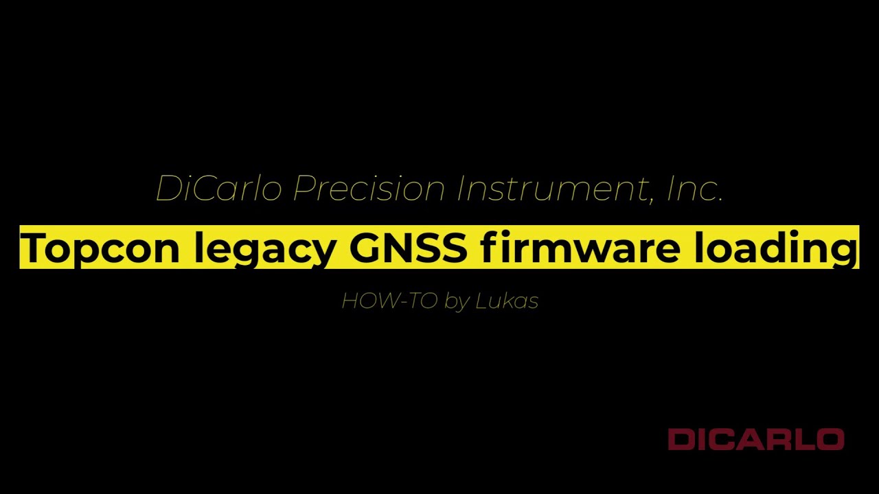Topcon legacy GNSS firmware loading