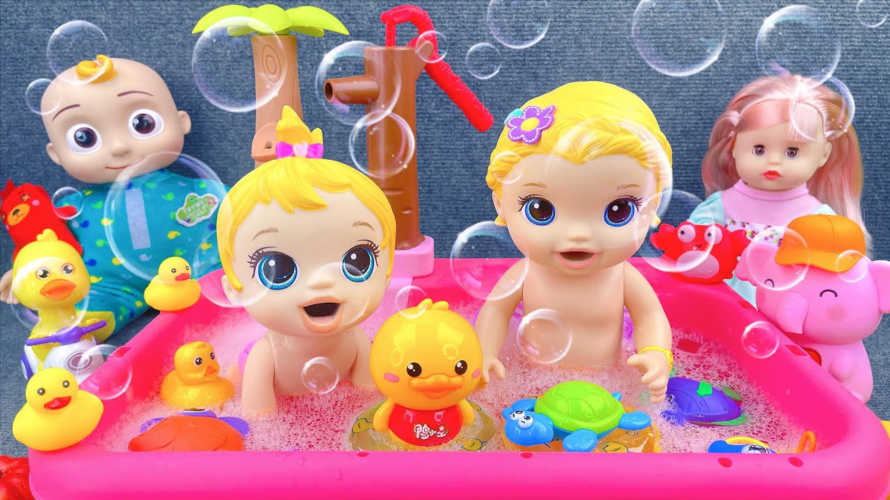 15 Minutes Satisfying With Unboxing Super Cute Pink Swimming Pool Toy Set | ASMR