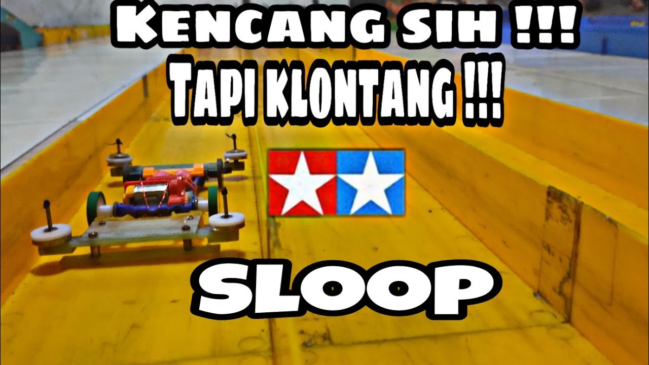 Setting mini4wd Tamiya Sloop Kencang tapi klontang kota Pekalongan