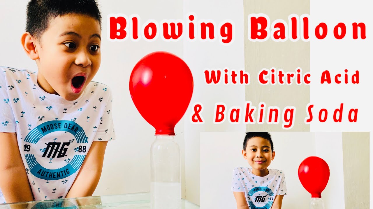 BLOWING UP BALLOON USING BAKING SODA AND CITRIC ACID | SCIENCE EXPERIMENT