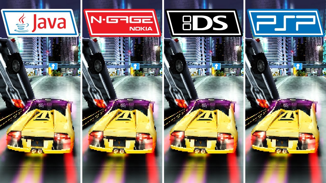 Asphalt Urban GT 2 | N-Gage vs Java vs PSP vs DS | Graphics Comparison