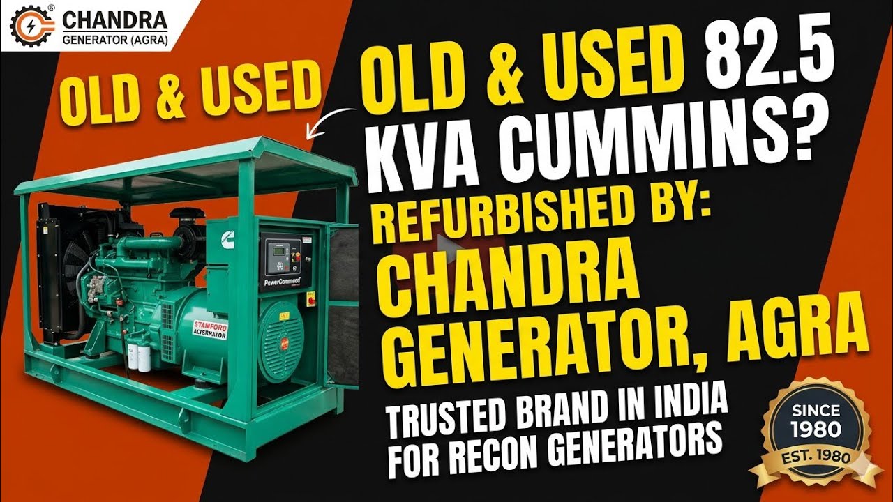 CHANDRA GENERATOR AGRA &ndash; Trusted Since 1980||OLD IS GOLD: Refurbished 82.5 kVA Cummins