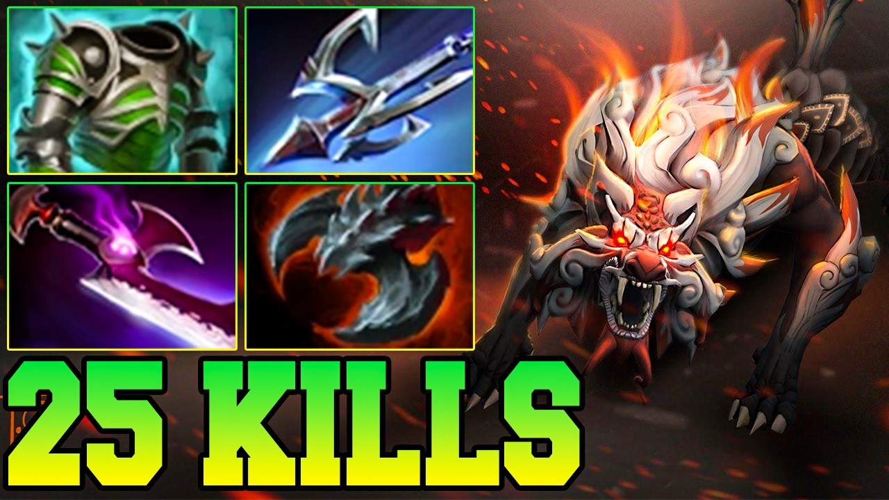 25 Kills Lycan Dota 2 !! Dota 2 Lycan Safe Lane Hard Carry Pro Gameplay Build Guide 7.41