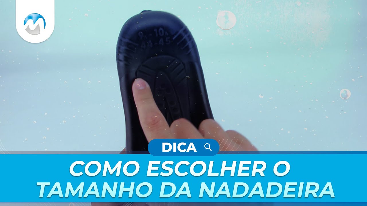 Como escolher o tamanho da Nadadeira ou Pé de Pato