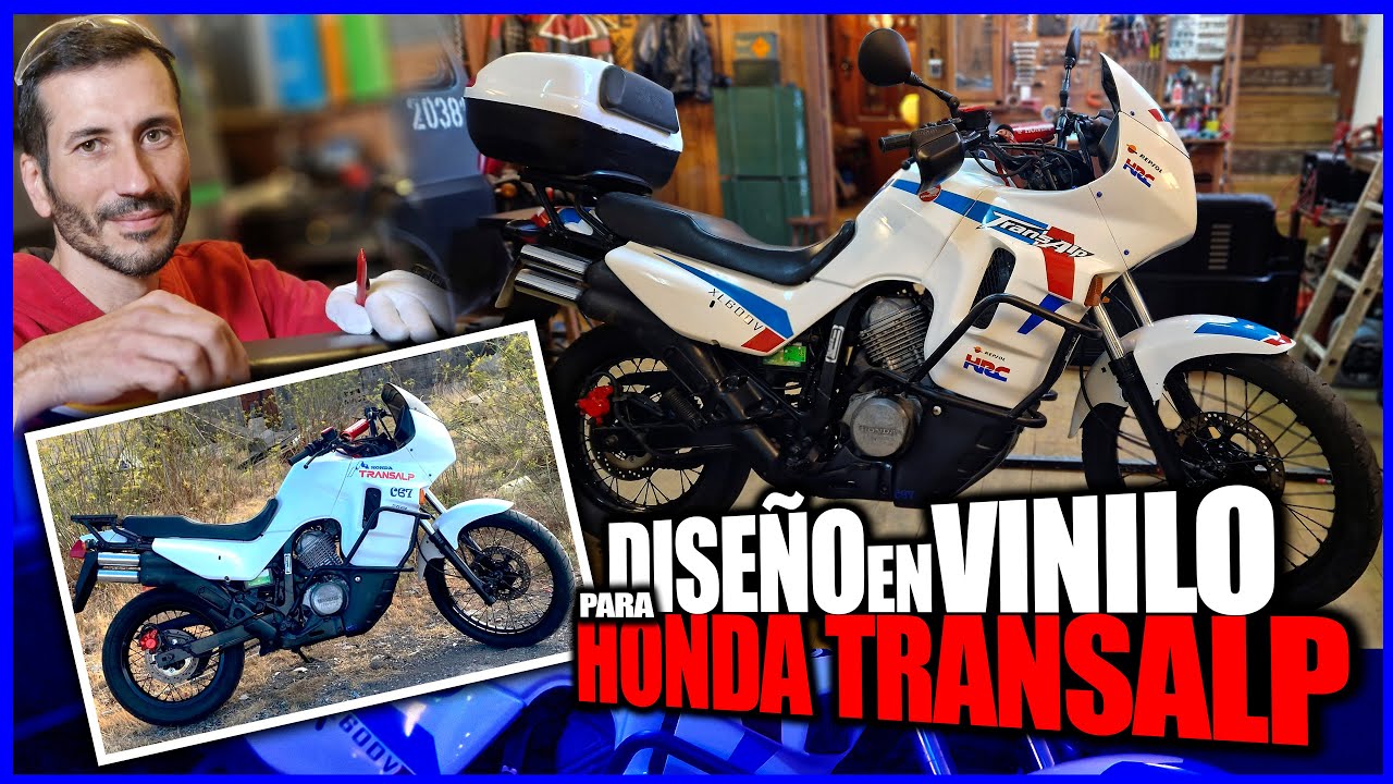 RV Projects Honda Transalp XL600V dise&ntilde;o en vinilo basado en el trabajo de Fabio Goffi