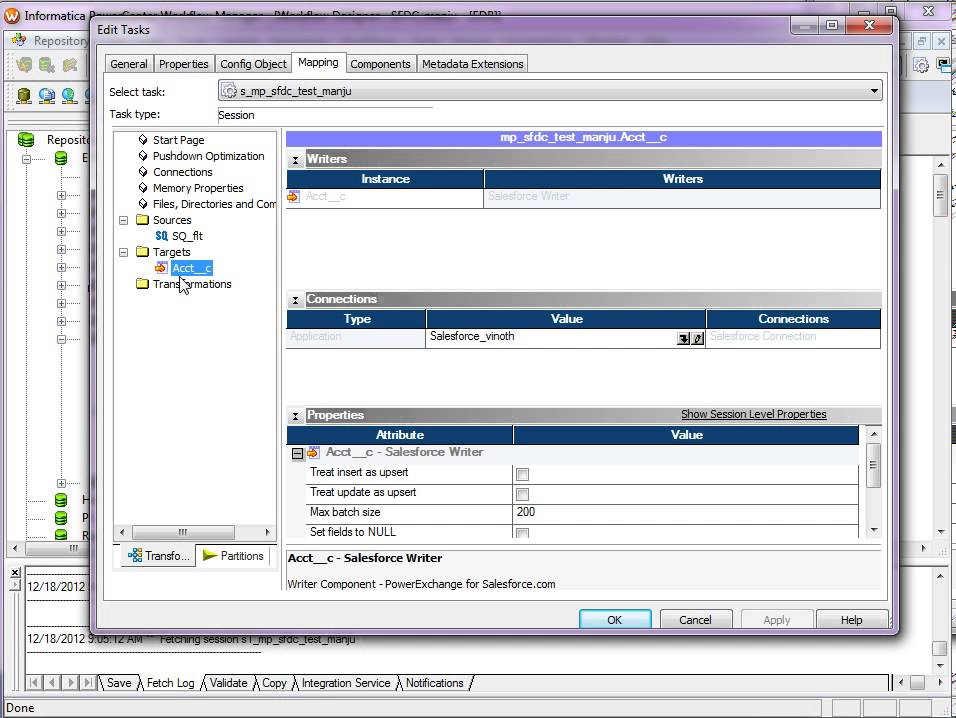 Salesforce.com Bulk API in PowerExchange for Salesforce.com