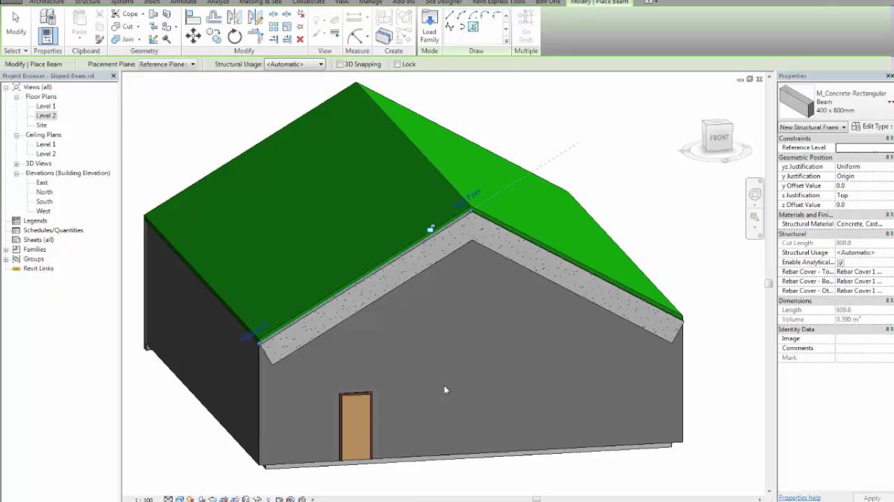 Creating Sloped beam in Revit / Revit LT