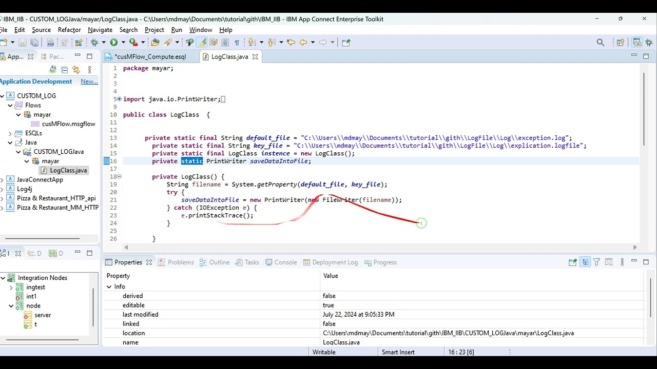 3  How to Use Custom Logs in IBM IIB and Call Java Function from ESQL via External Procedures