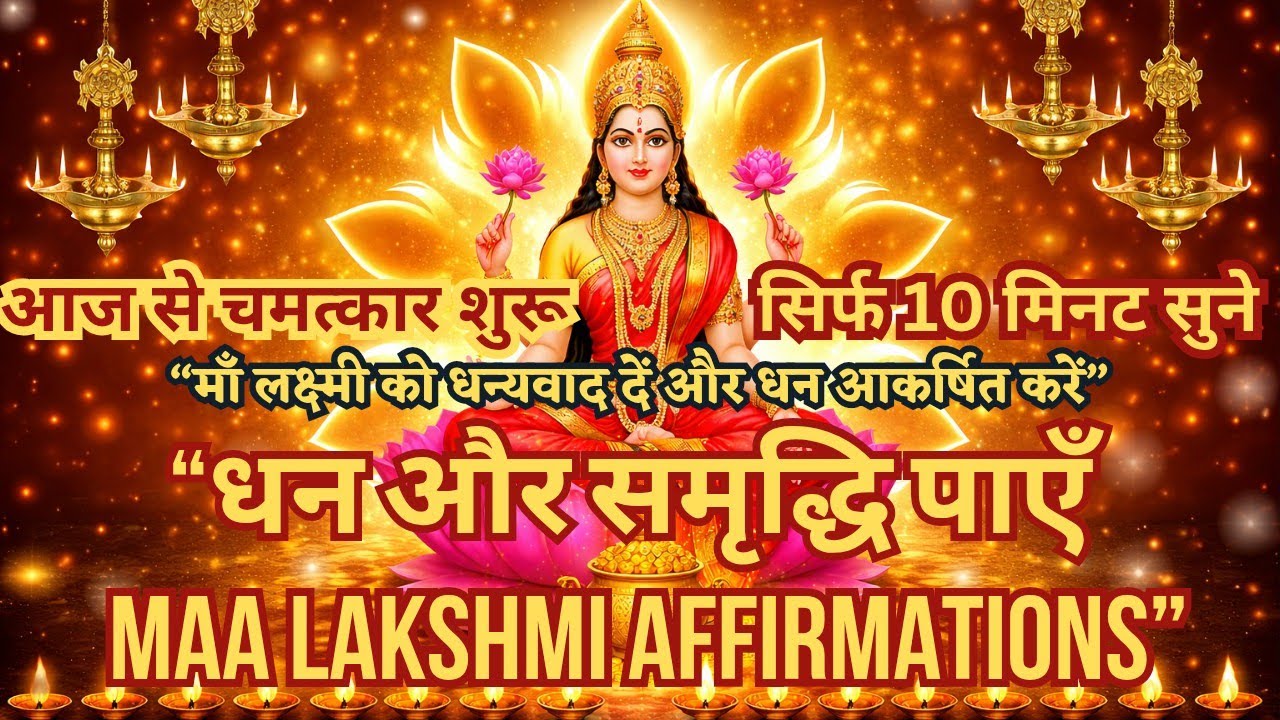 सुनते ही धन वर्षा | मां लक्ष्मी को धन्यवाद दें | Powerful MaaLakshmi Affirmations | Money Attraction