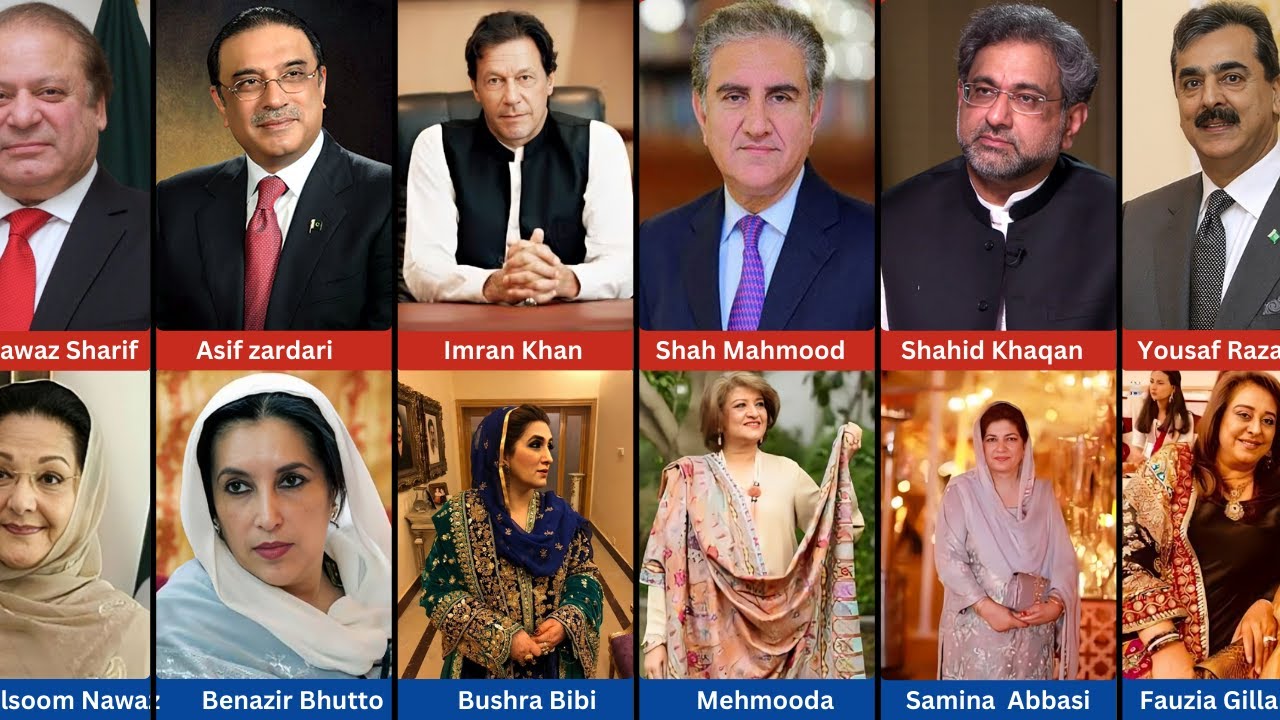 Famous Pakistani politicians and their wife | Imran khan, nawaz sharif