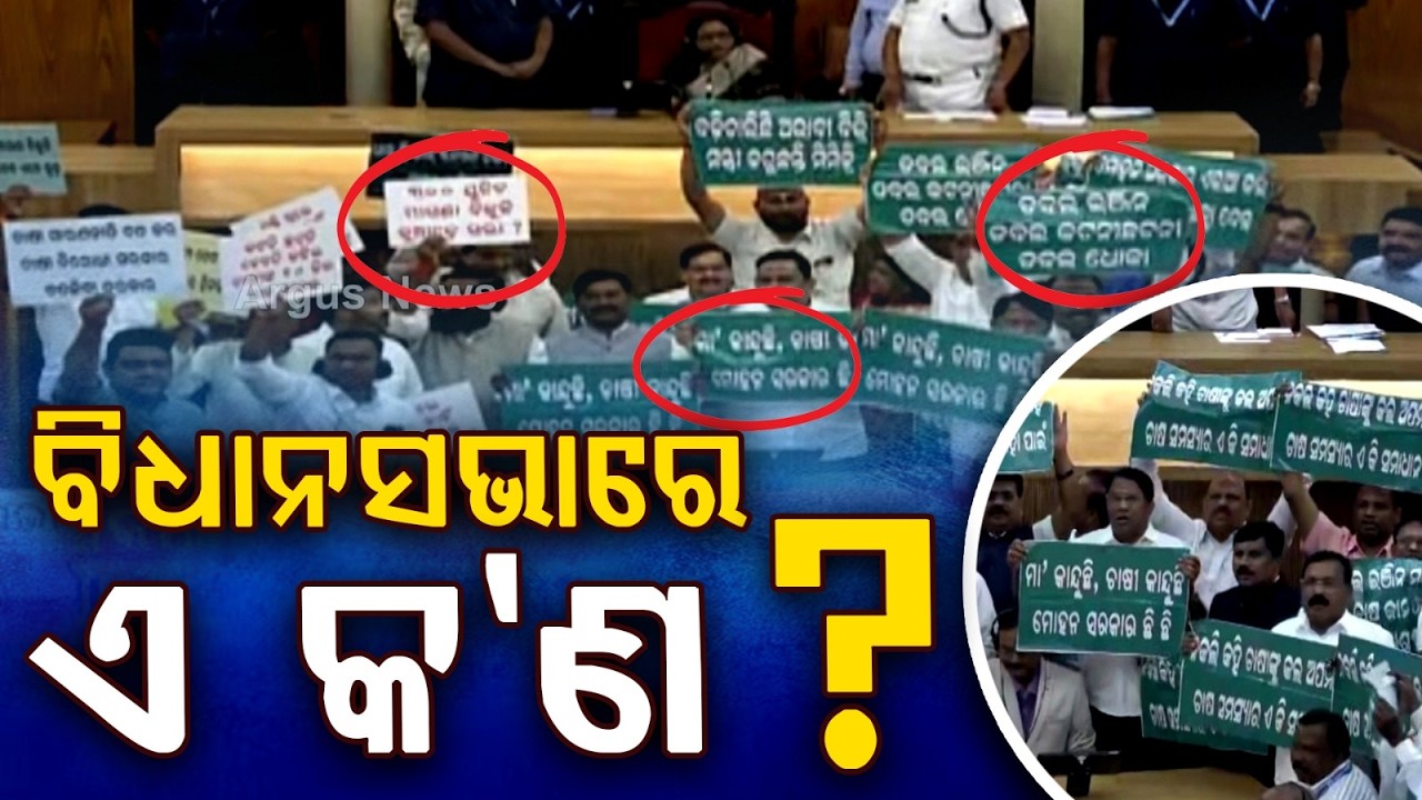 ବିଧାନସଭାରେ ଏ କଣ ? Odisha Assembly Adjourned | BJD MLAs Uproar | Watch Video | Argus News