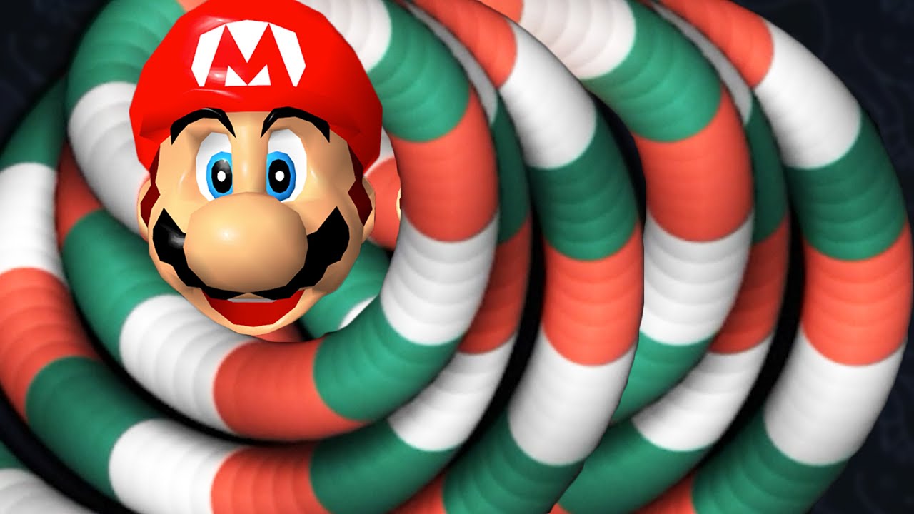 SLITHER.IO MODS! MARIO SNAKE! (Slither.io)