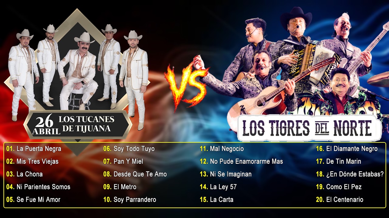 Los Tigres del Norte & Los Tucanes de Tijuana 2026 🎸 Puros Corridos Bravos Inolvidables | Mix