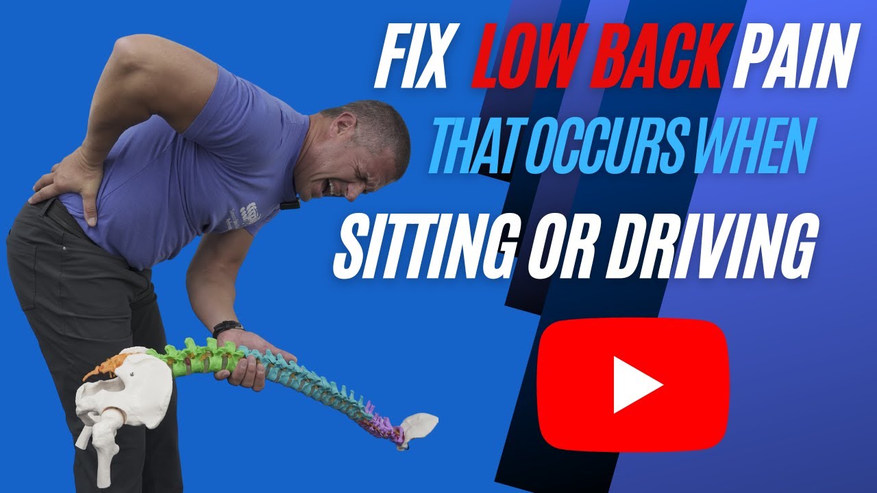 Fix Flexion Intolerant LOW BACK PAIN from Sitting or Driving