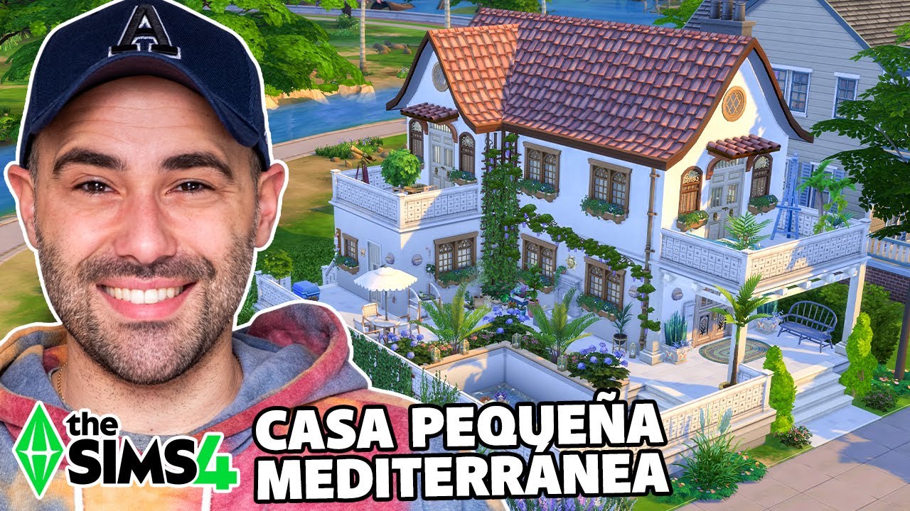 Construyo una CASA MEDITERRÁNEA PEQUEÑA en los Sims 4 🏠