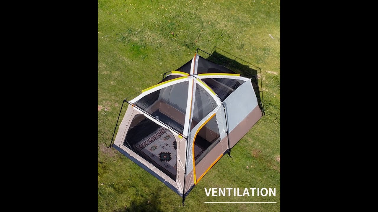 SHUFA Aile Boyu Büyük Kamp Çadırı 2 Oda 1 Salon 420*305*200 CM，Kurulum videosu #camping #tent #kamp