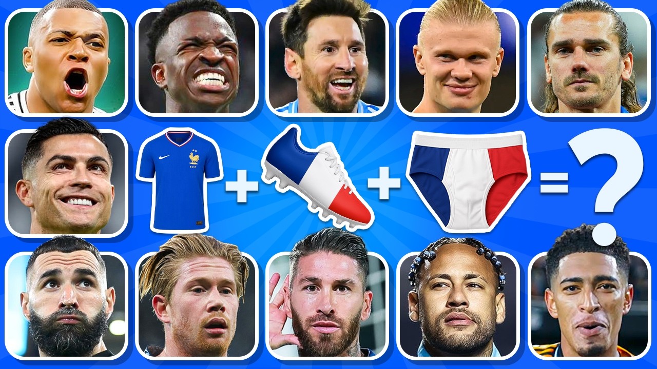Devine le FOOTBALLEUR avec la CHANSON + ÉMOJIS 🔥🩲⚽ Mbappé, Ronaldo, Messi, Neymar Jr