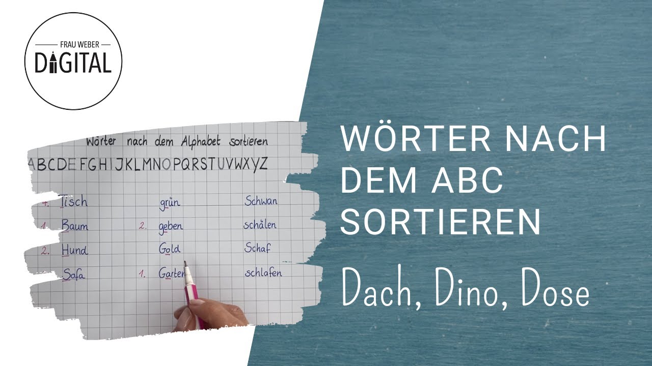 Wörter nach dem Alphabet sortieren - leicht gemacht I ab Klasse 2 (Inkl. Arbeitsblatt)