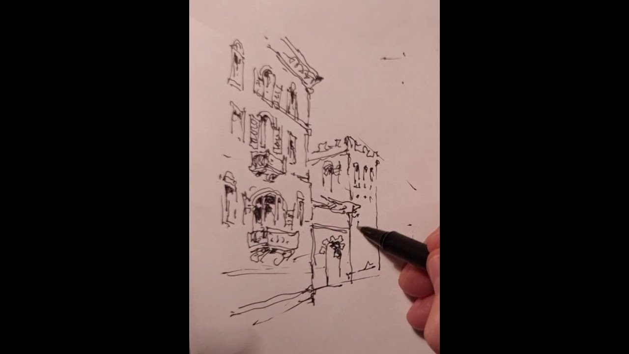 Как нарисовать улицу живой линией. Разбор ошибок в описании.