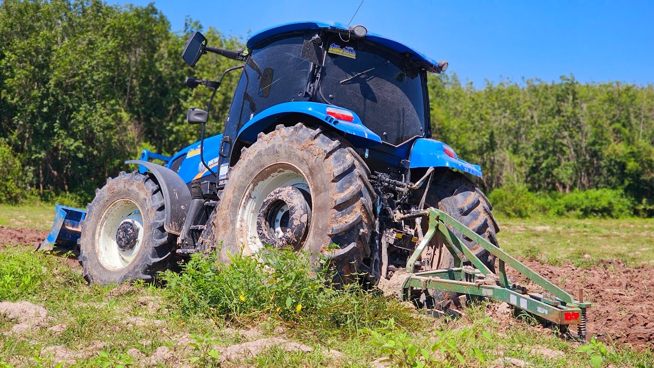 T6020 Newholland ไถหางบุกเบิกเร็วมากตั้งแต่ถ่ายคลิปมาก็คันนี้ละเร็วสุด