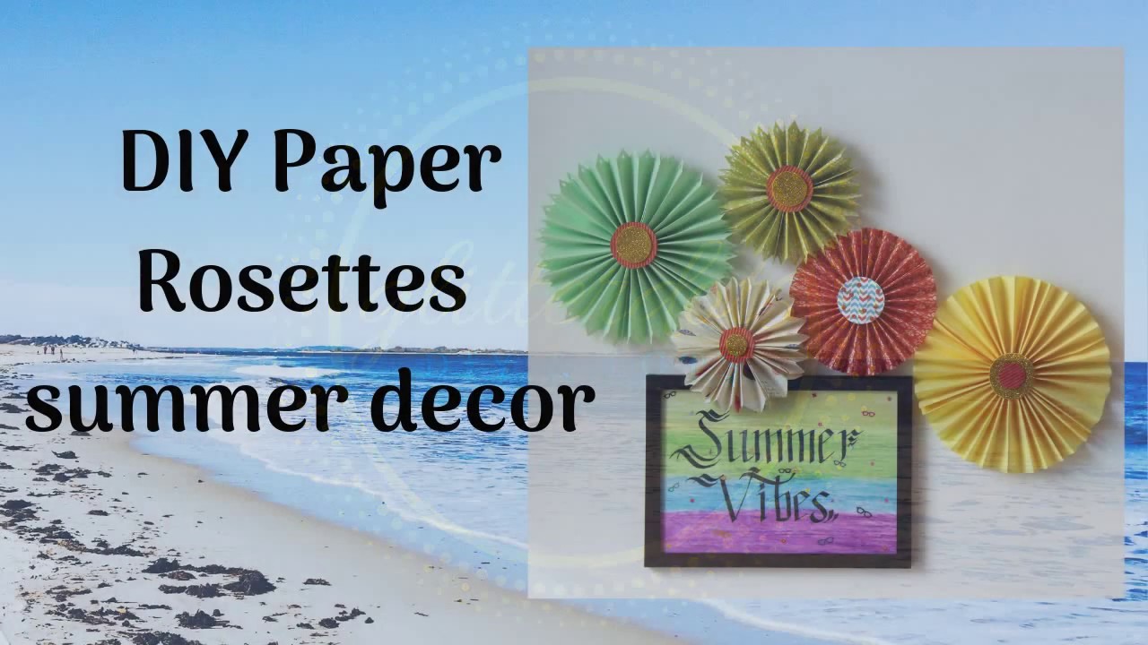 #diy #papercrafts #summerdecor  DIY Paper Rosette Summer Decor | DIY Paper Medallion