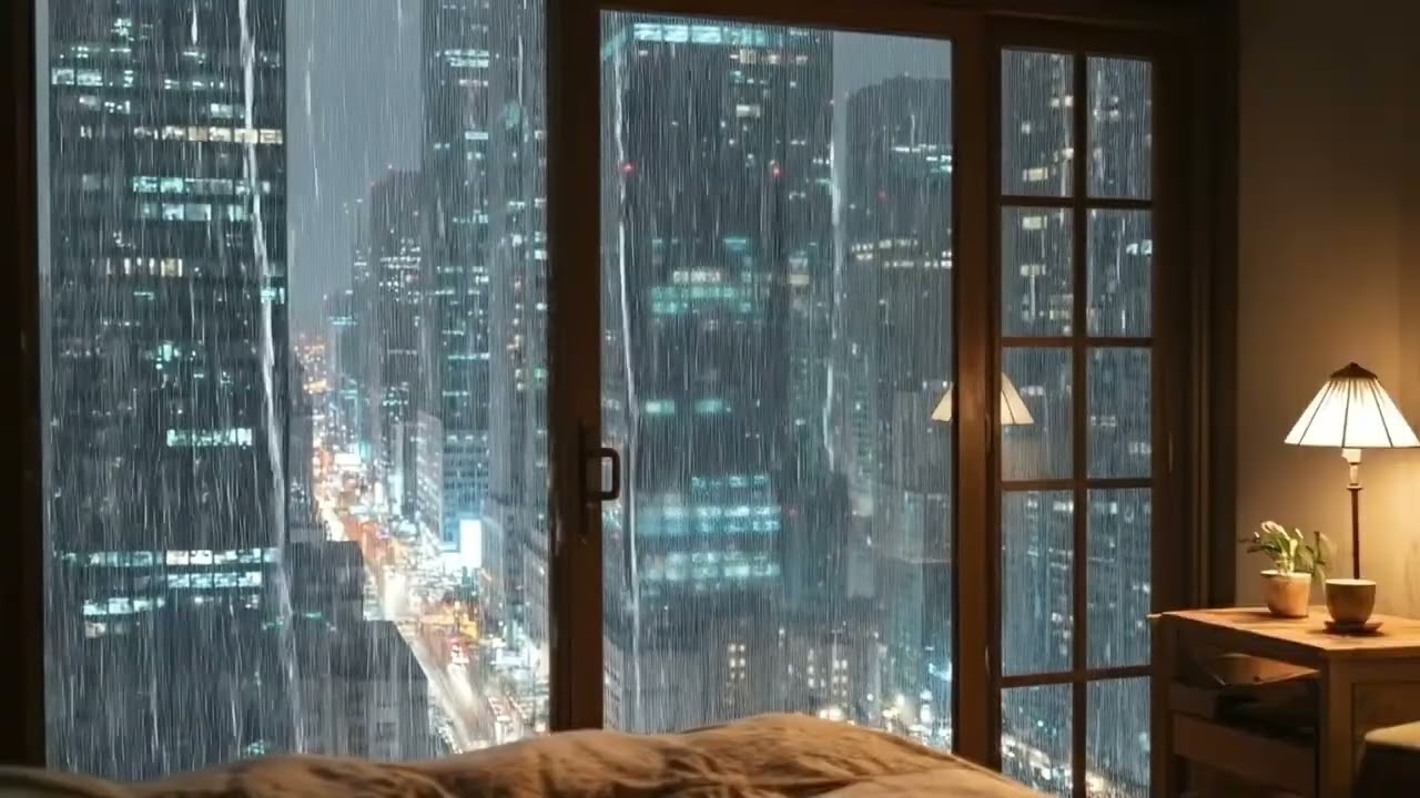 Rain Sounds For Sleeping – 99% Instantly Fall Asleep with Heavy Rain & Thunderstorm at Night #1