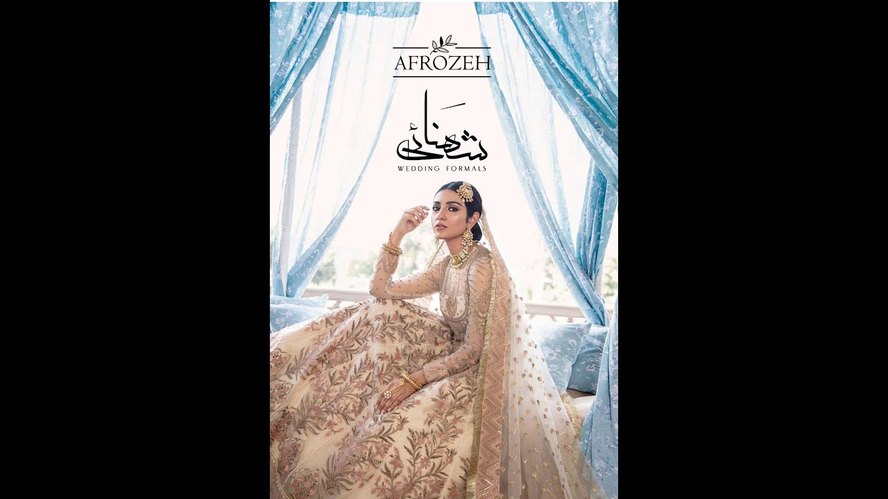 Afrozeh Shehnai Embroidered Chiffon Suits (wedding collection)