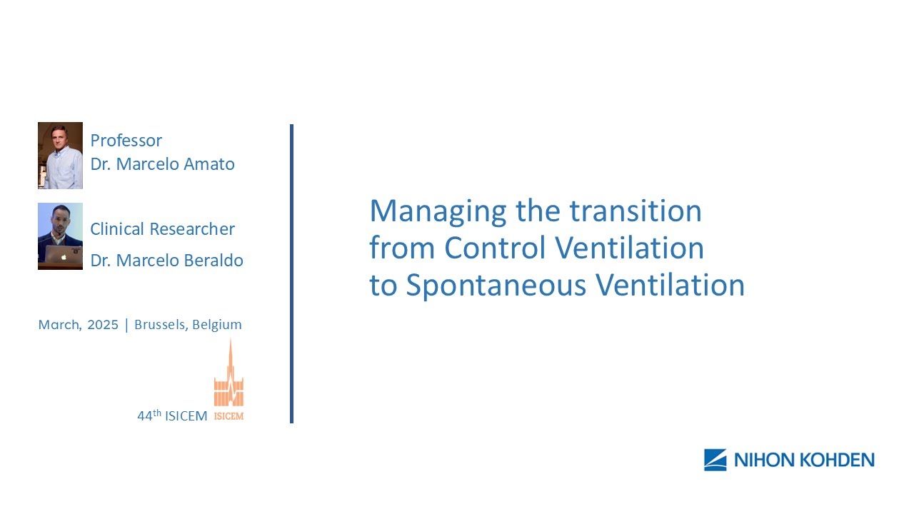 Managing the transition from Control Ventilation to Spontaneous Ventilation.