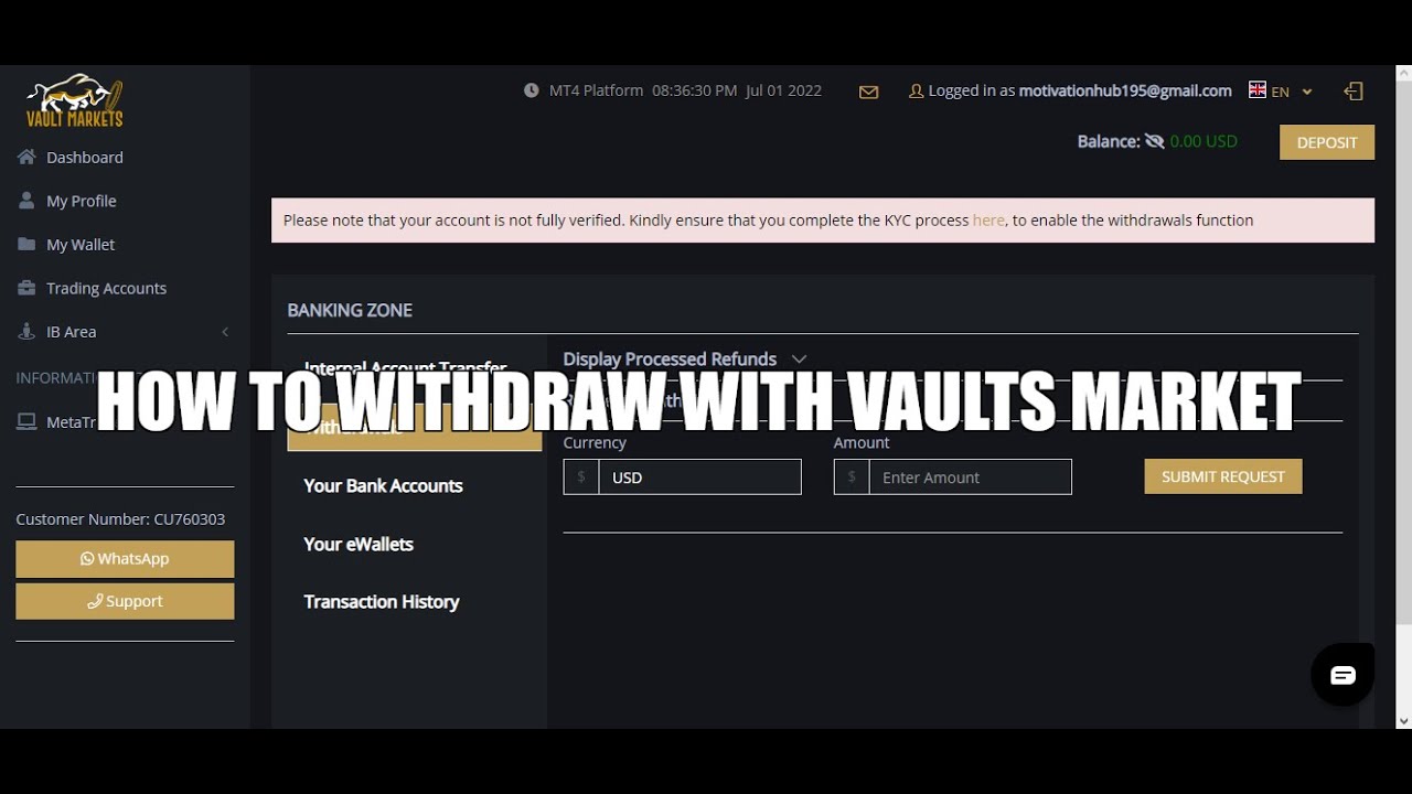How to withdraw your funds from Vaults Market