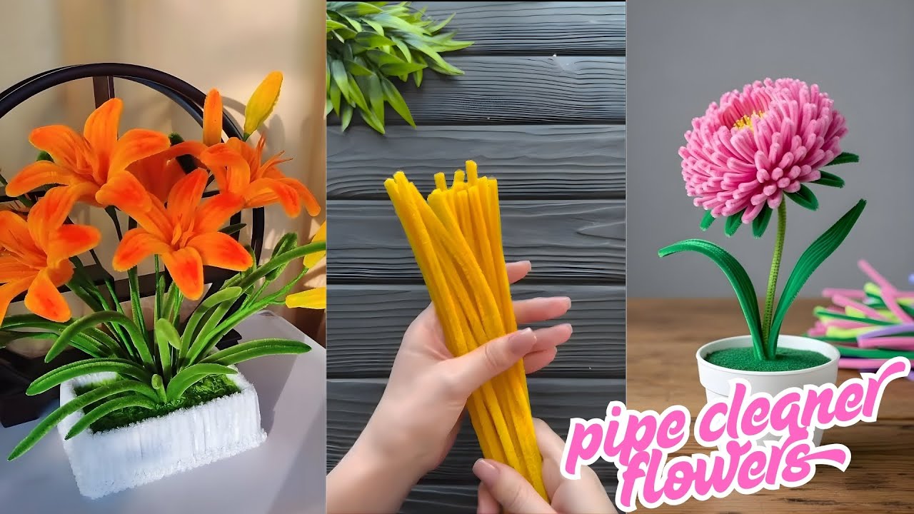 Pipe Cleaner Flowers | DIY Pipe cleaner Craft | pipe cleaner flower easy pipe cleaner