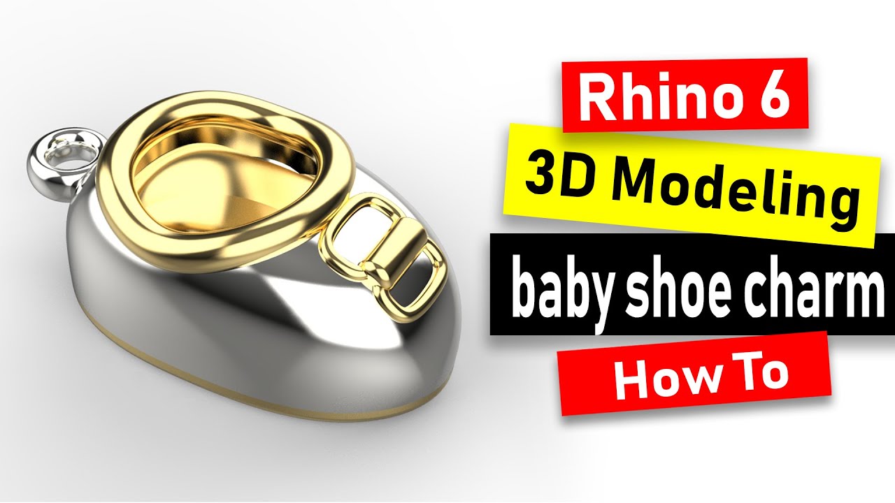 How to 3D Model A Baby Shoe Charm in Rhino 6: Jewelry CAD Design Tutorial #110