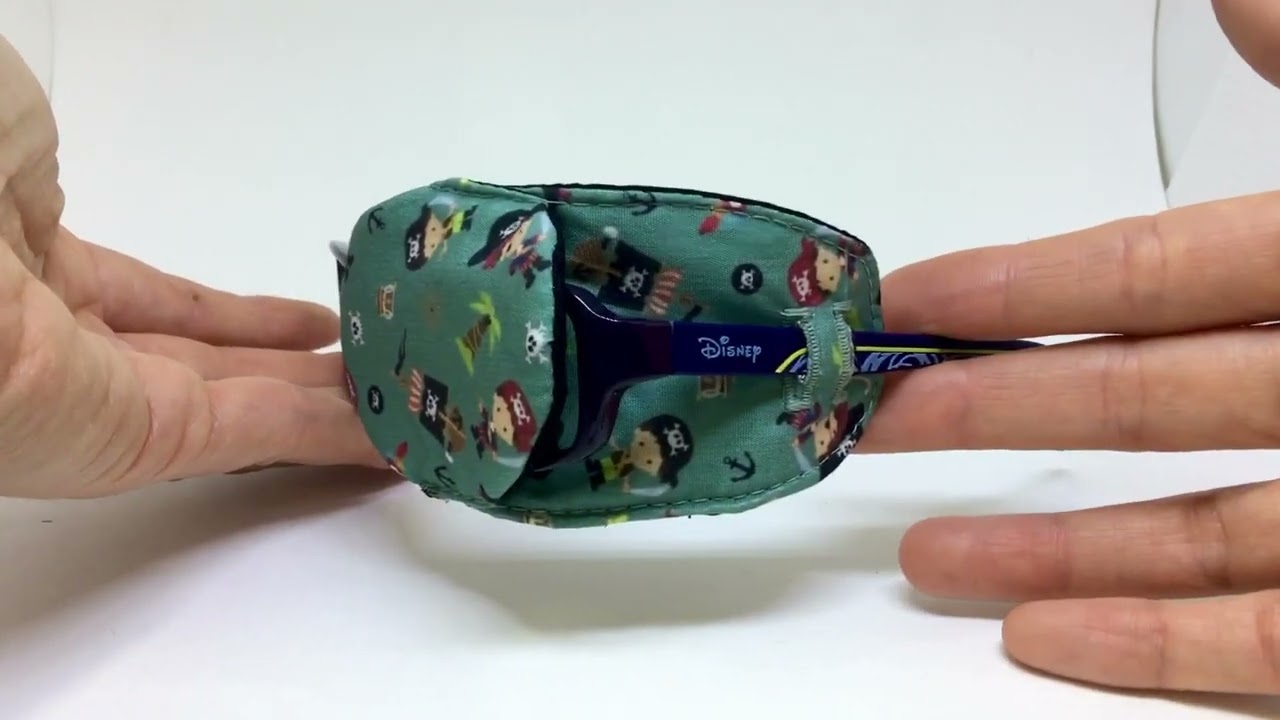 Tapa olho infantil monocular de tecido