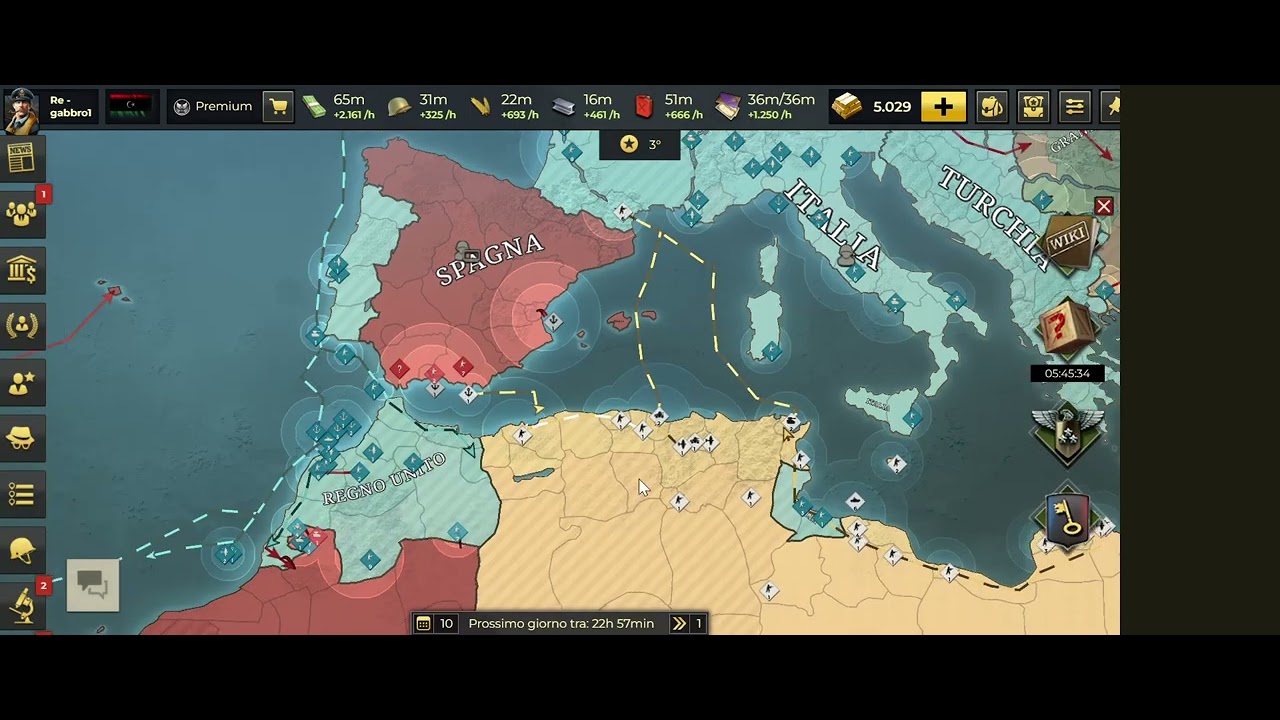 Sbarco sopra ai monti Pirenei contro la Spagna