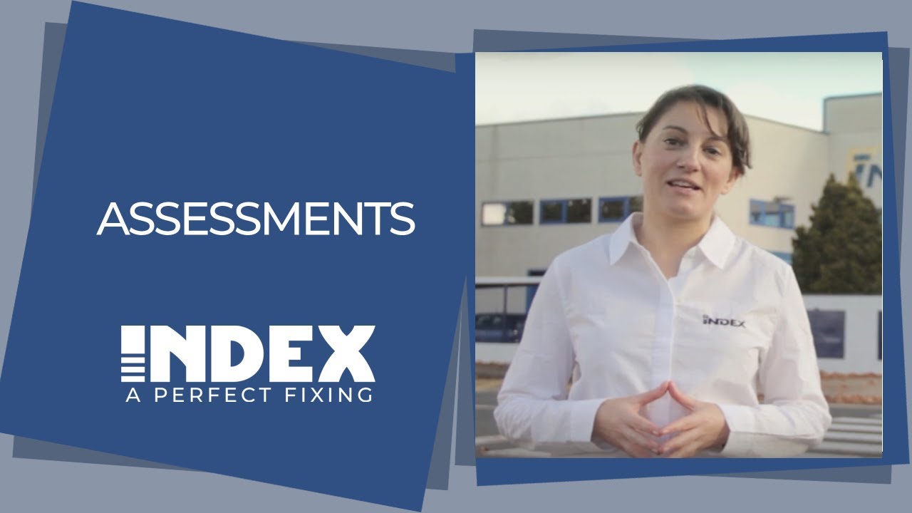 Assessments of  INDEX. A Perfect Fixing. Anchors, fixings and screws.